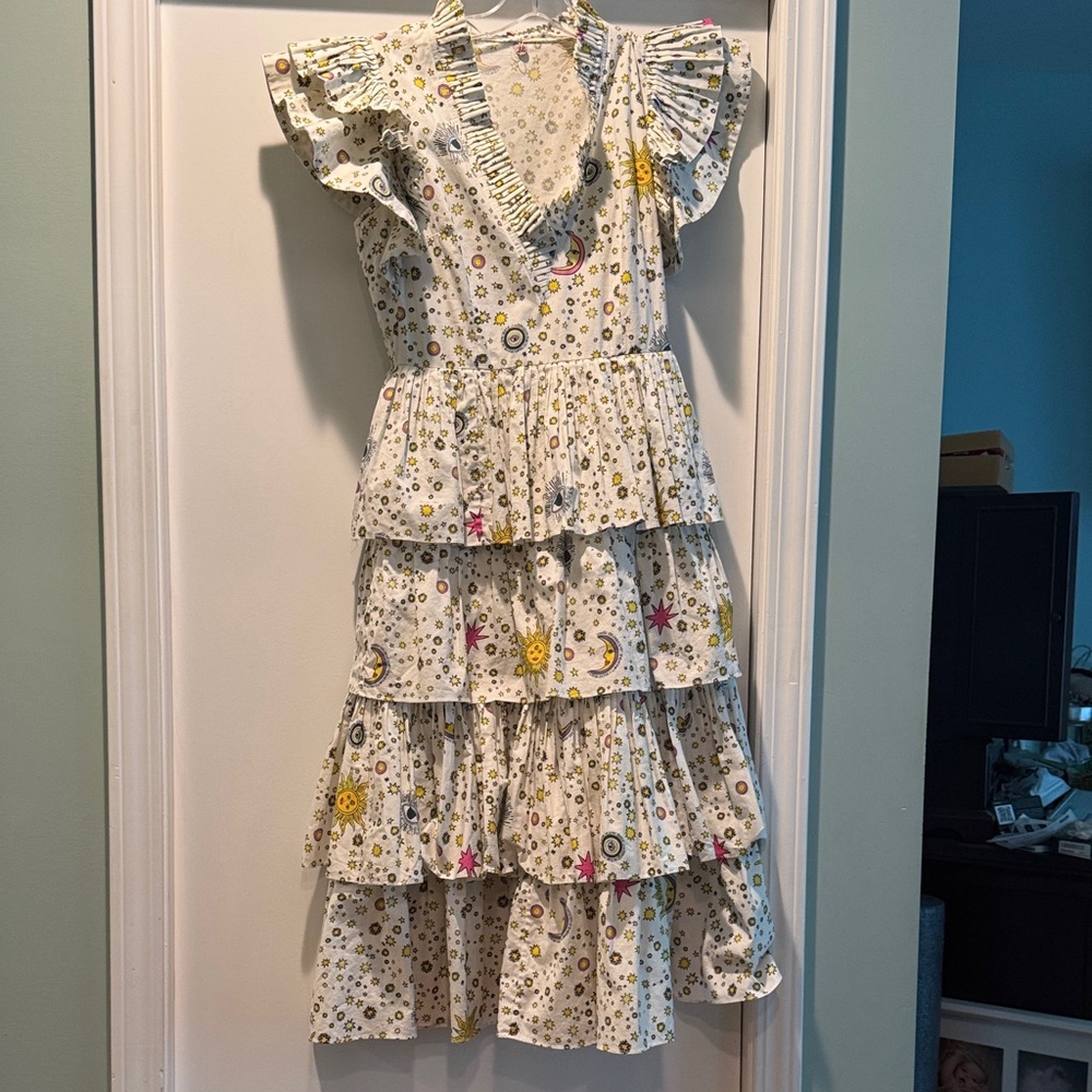 CeliaB Dress with Floral and Star Patterns